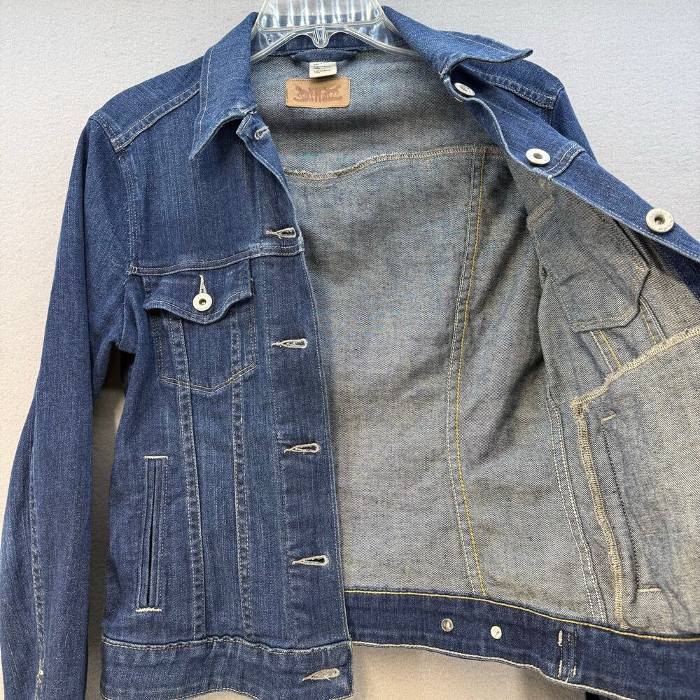 Levi's Denim Jacket Women's S Blue Stretch Trucker Jacket Summer Jacket - Picture 7 of 13